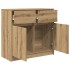 Aparador con cajón roble artesanal 80x34x76cm madera