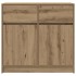Aparador con cajón roble artesanal 80x34x76cm madera