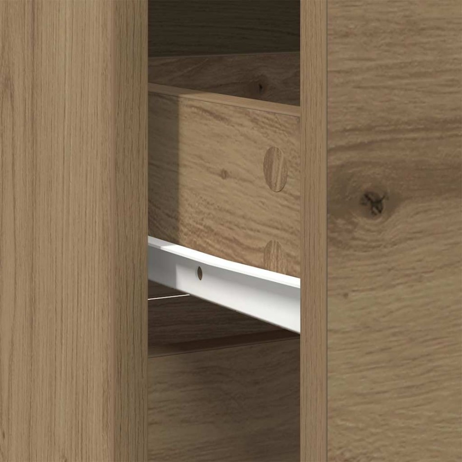 Aparador con cajón roble artesanal 80x34x76cm madera