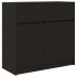 Aparador con cajón roble negro 80x34x76 cm madera de