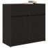Aparador con cajón roble negro 80x34x76 cm madera de