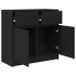 Aparador con cajón roble negro 80x34x76 cm madera de