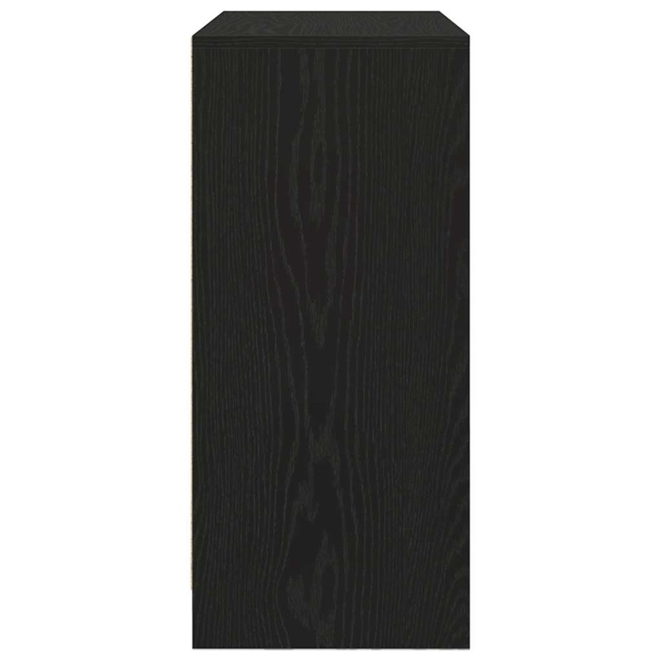 Aparador con cajón roble negro 80x34x76 cm madera de