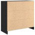 Aparador con cajón roble negro 80x34x76 cm madera de