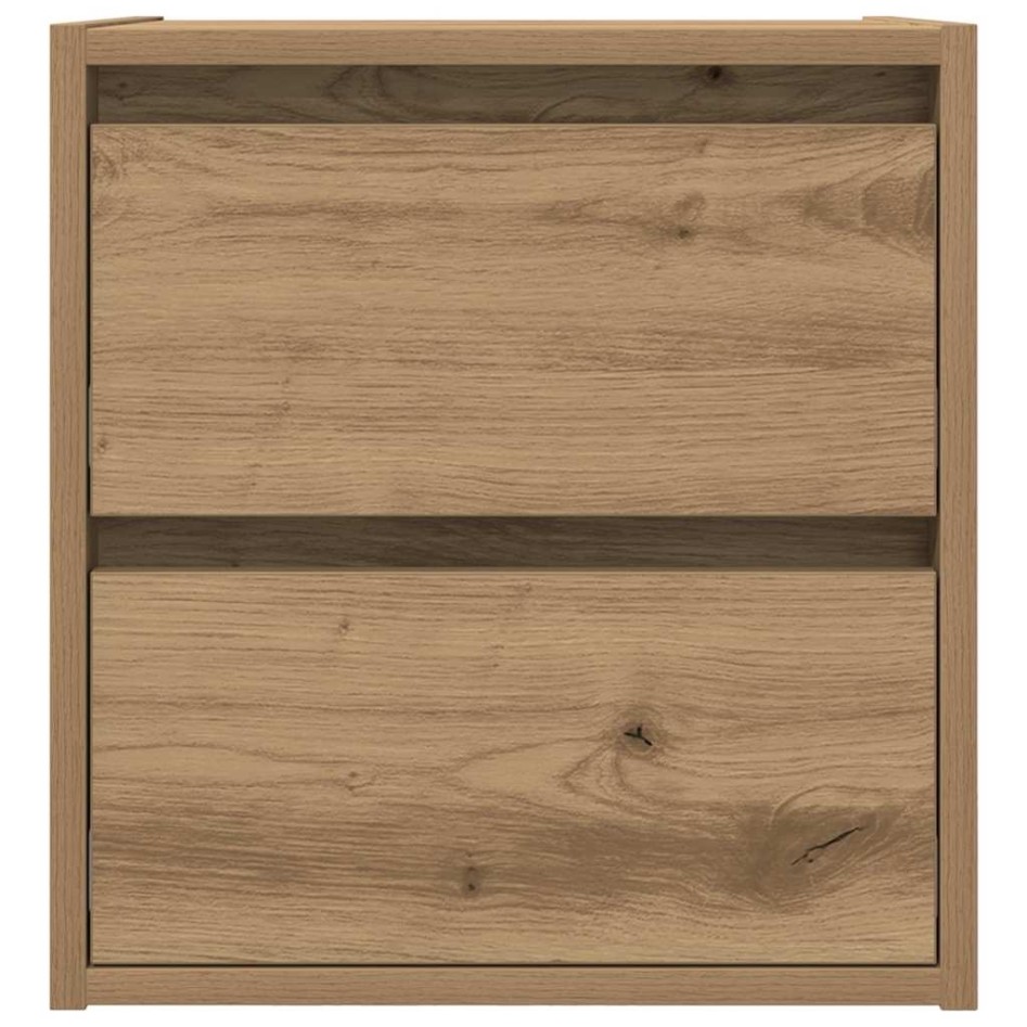Mesitas de noche de pared 2 uds roble artisan 38x34x40
