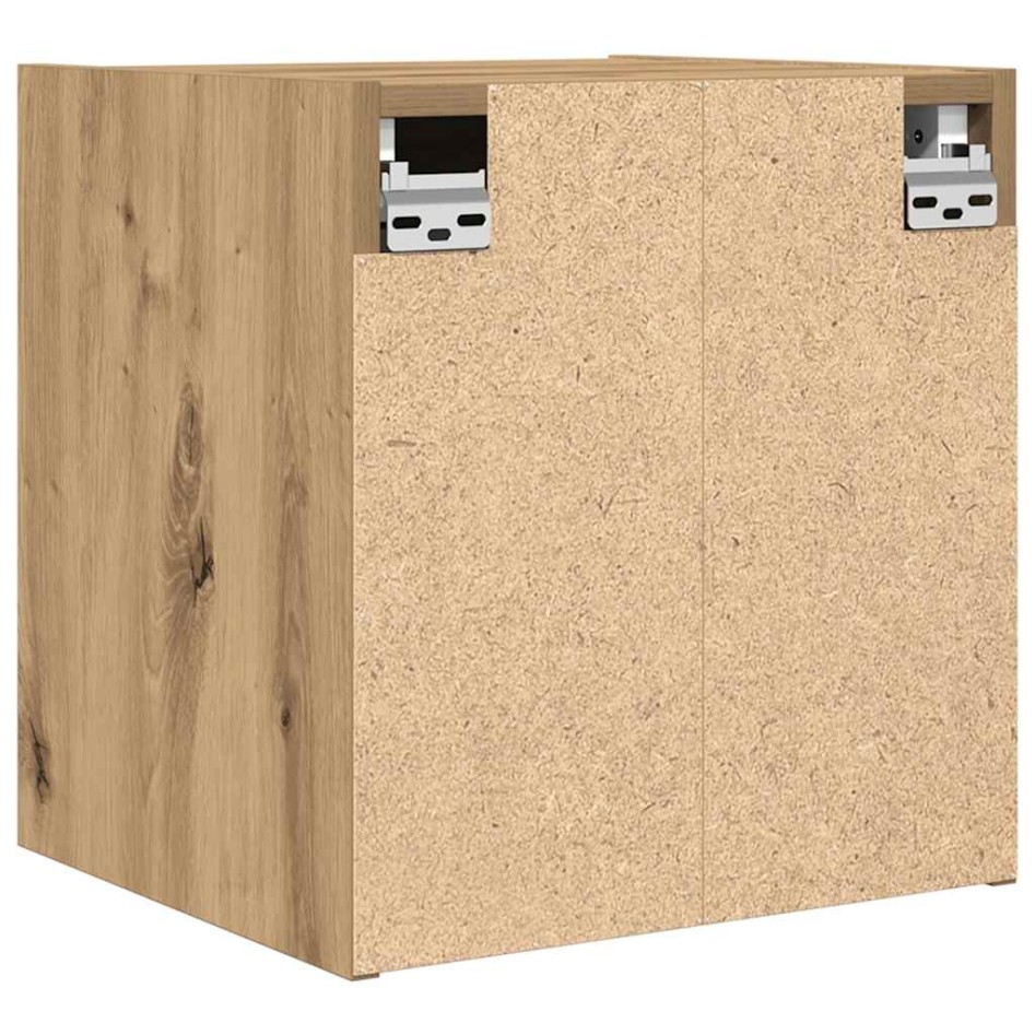 Mesitas de noche de pared 2 uds roble artisan 38x34x40