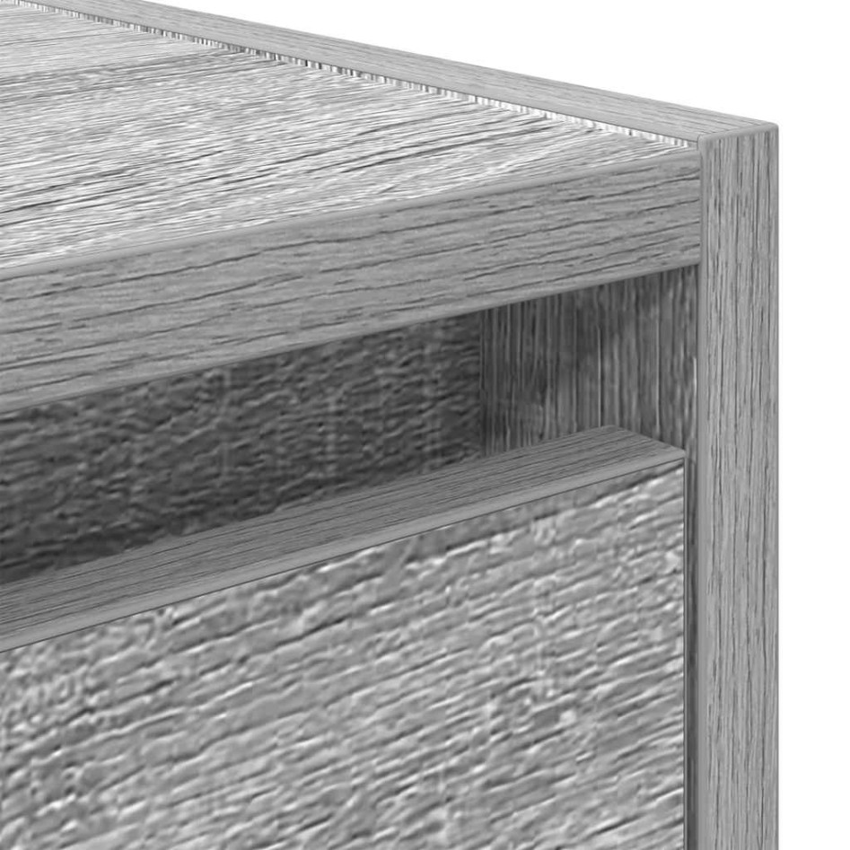 Mesillas de noche de pared 2 uds gris Sonoma 38x34x40