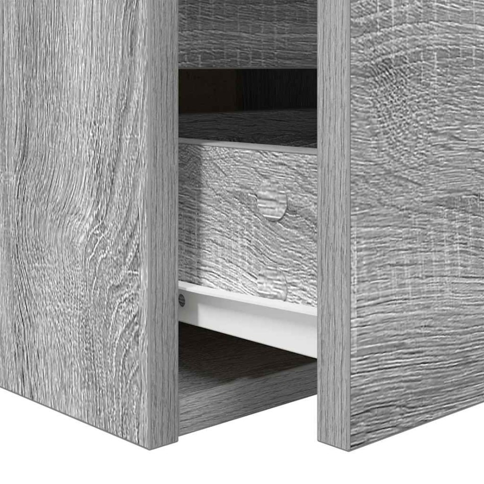 Mesillas de noche de pared 2 uds gris Sonoma 38x34x40