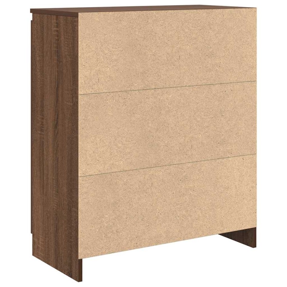 Aparador con cajón roble marrón 71x35x84 cm madera