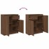 Aparador con cajón roble marrón 71x35x84 cm madera