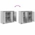 Aparador Sonoma gris 85x34x76 cm madera de