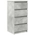Aparador de madera de ingeniería gris hormigón 37,5x35x76