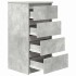 Aparador de madera de ingeniería gris hormigón 37,5x35x76