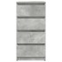 Aparador de madera de ingeniería gris hormigón 37,5x35x76