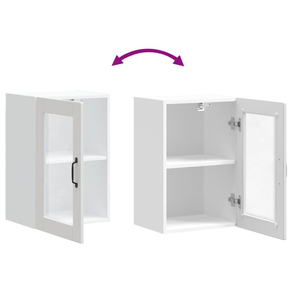 Armario de pared para cocina con puerta de cristal Porto