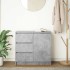 Aparador con cajón gris hormigón 71x35x65 cm madera