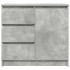 Aparador con cajón gris hormigón 71x35x65 cm madera