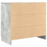 Aparador con cajón gris hormigón 71x35x65 cm madera