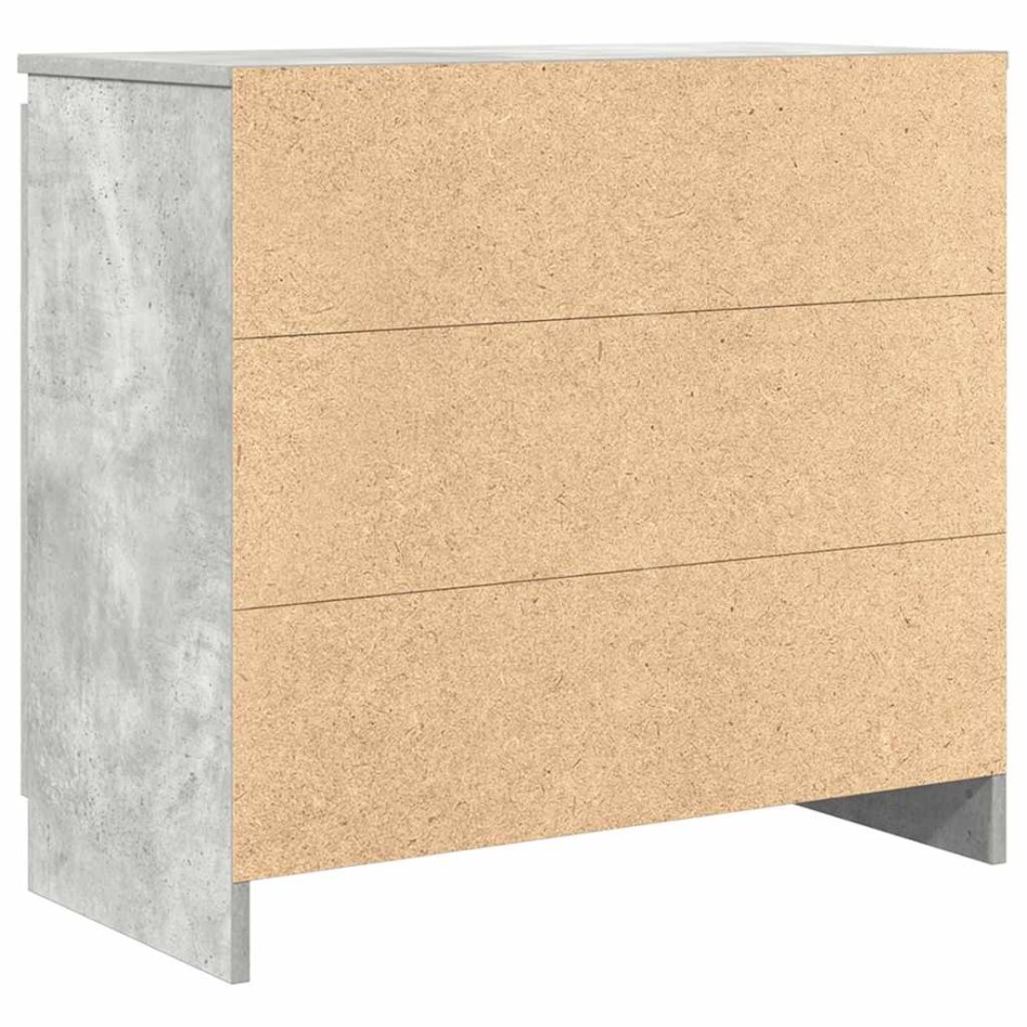Aparador con cajón gris hormigón 71x35x65 cm madera