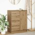 Aparador con cajones roble artisan 71x35x84cm madera