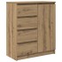 Aparador con cajones roble artisan 71x35x84cm madera