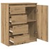 Aparador con cajones roble artisan 71x35x84cm madera