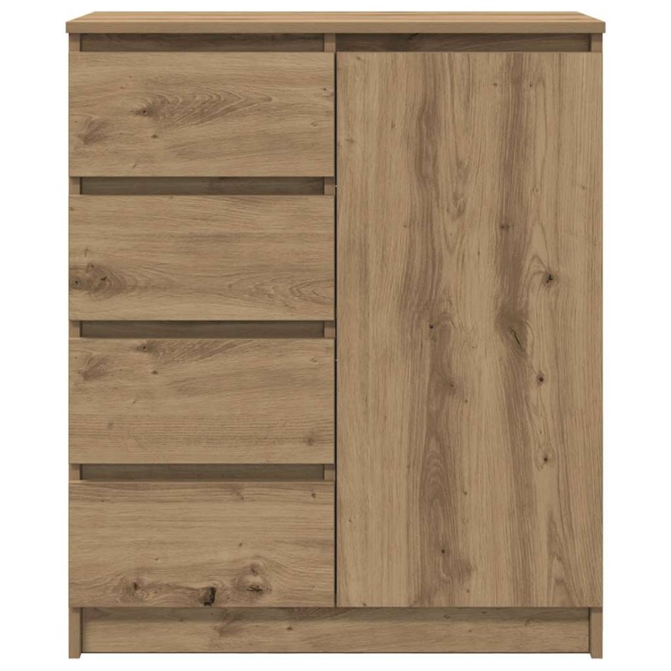 Aparador con cajones roble artisan 71x35x84cm madera
