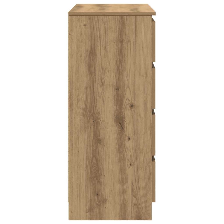 Aparador con cajones roble artisan 71x35x84cm madera
