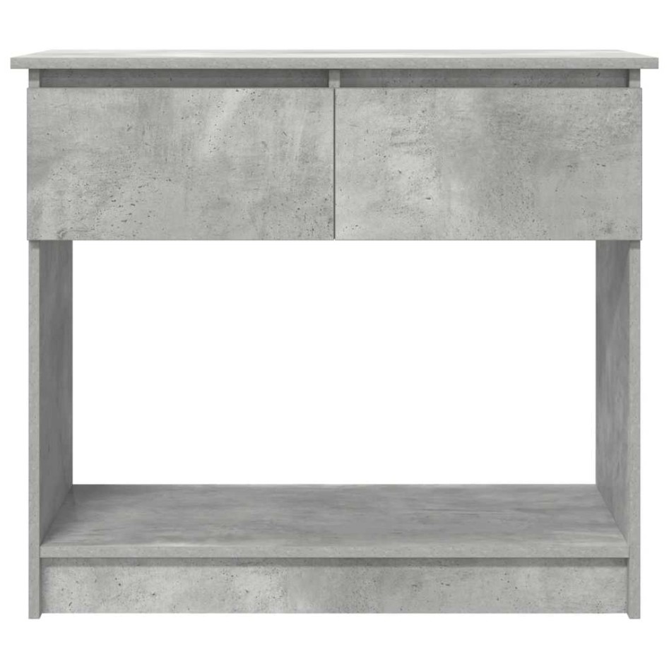 Mesa consola con cajones gris hormigón 85,5x38,5x74,5