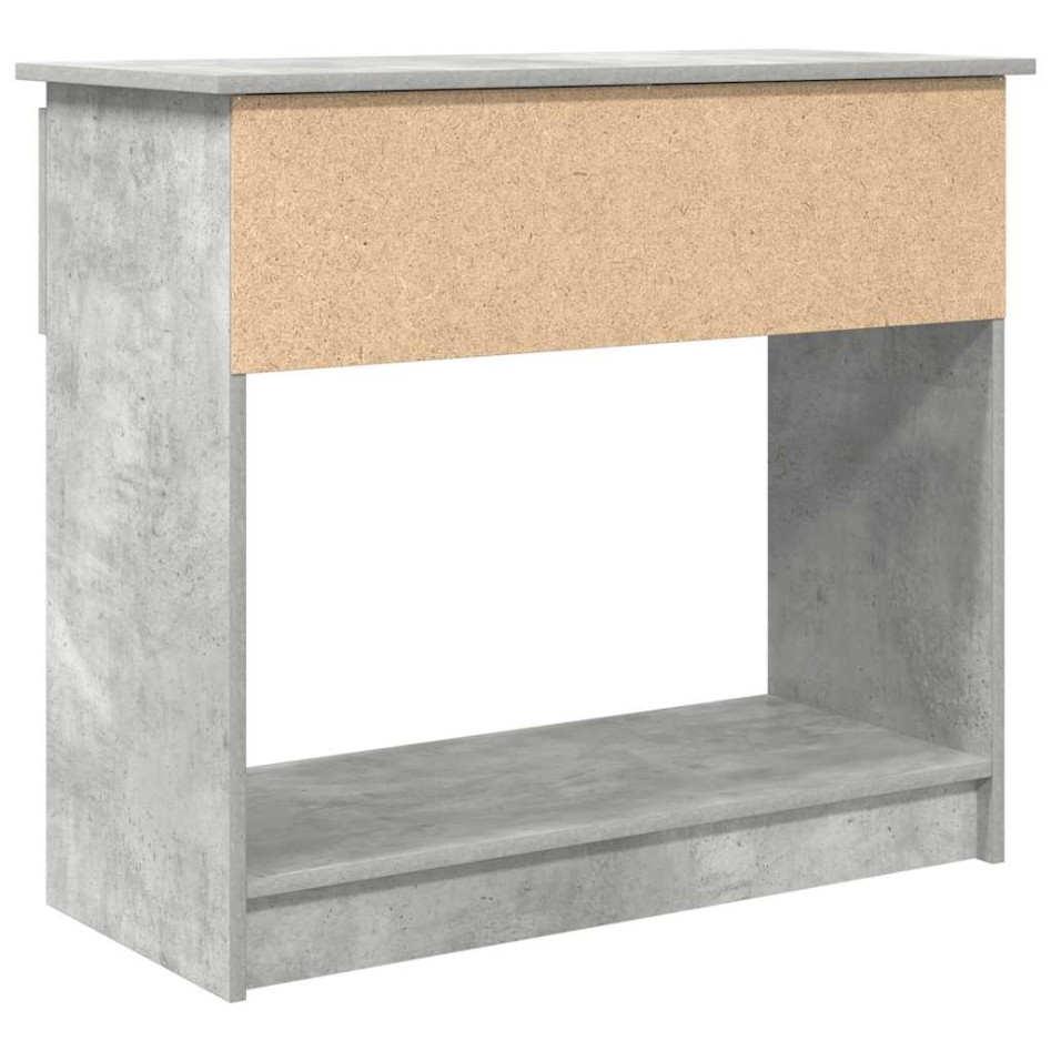 Mesa consola con cajones gris hormigón 85,5x38,5x74,5