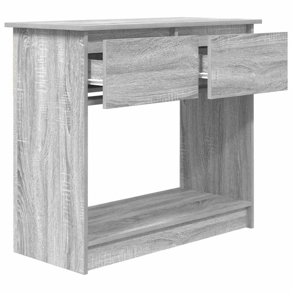 Mesa consola con cajones Sonoma gris 85,5x38,5x74,5