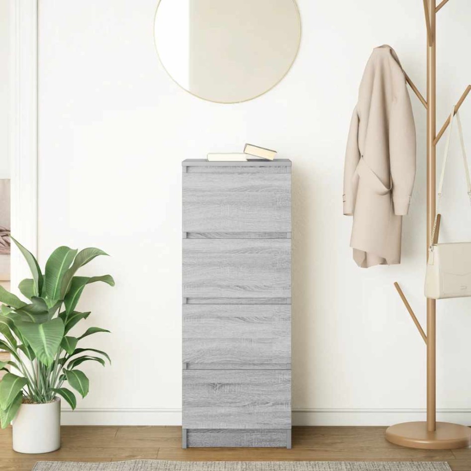 Aparador Sonoma gris 37,5x35x99 cm madera de