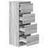 Aparador Sonoma gris 37,5x35x99 cm madera de