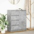 Aparador con cajones gris hormigón 71x35x84cm madera