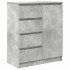 Aparador con cajones gris hormigón 71x35x84cm madera