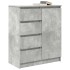 Aparador con cajones gris hormigón 71x35x84cm madera