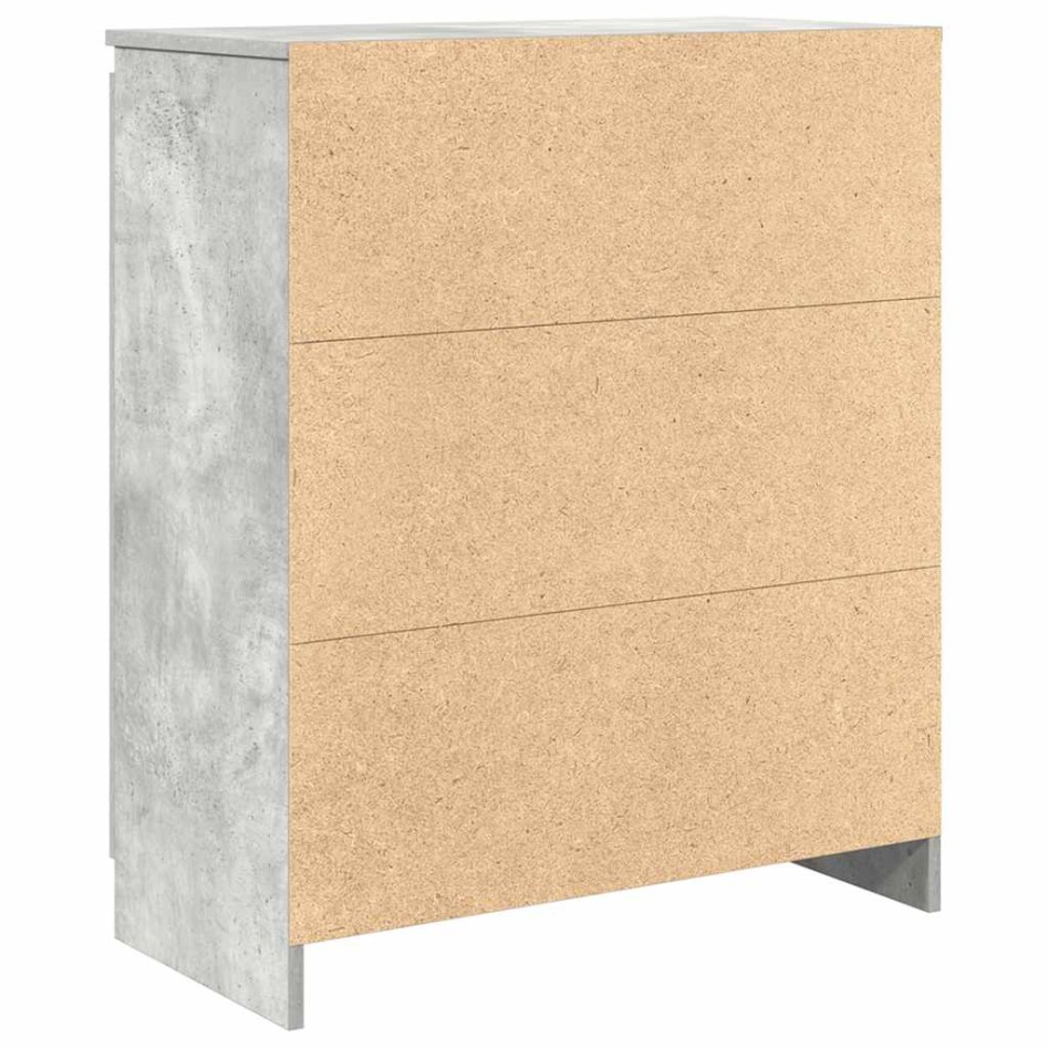 Aparador con cajones gris hormigón 71x35x84cm madera