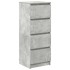 Aparador contrachapada gris 37,5x35x76 cm madera