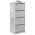 Aparador contrachapada gris 37,5x35x76 cm madera