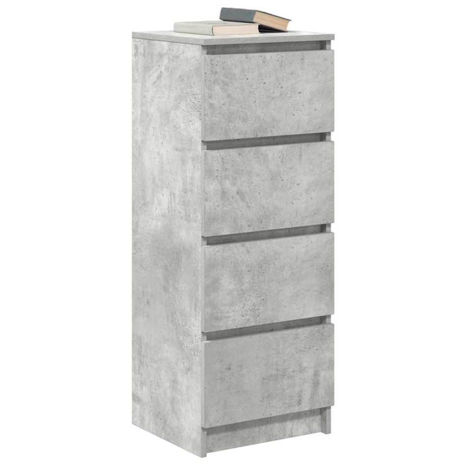 Aparador contrachapada gris 37,5x35x76 cm madera