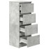 Aparador contrachapada gris 37,5x35x76 cm madera