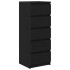 Aparador con cajones roble negro 37,5x35x99cm madera