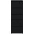 Aparador con cajones roble negro 37,5x35x99cm madera