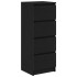 Aparador roble negro 37,5x35x76 cm madera