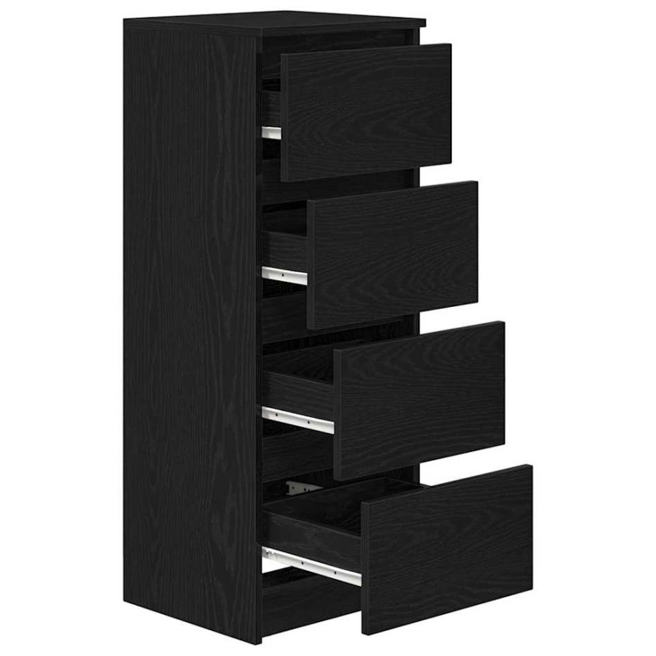 Aparador roble negro 37,5x35x76 cm madera