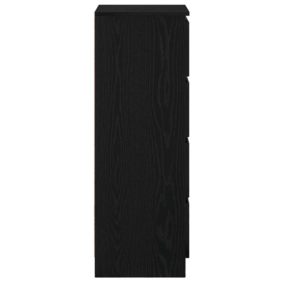 Aparador roble negro 37,5x35x76 cm madera