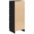 Aparador roble negro 37,5x35x76 cm madera