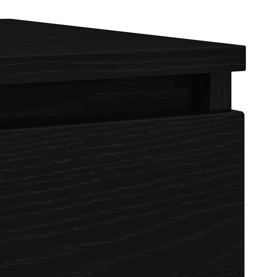 Aparador roble negro 37,5x35x76 cm madera