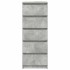 Aparador con cajones gris hormigón 37,5x35x99