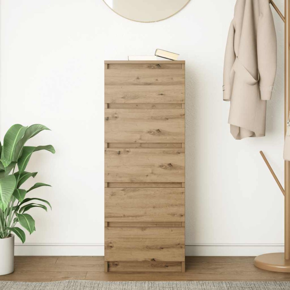 Aparador con cajones roble artesanal 37,5x35x99